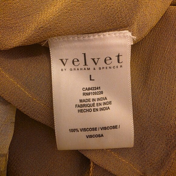 Velvet by Graham & Spencer Dress Womens Large Green Purple Ikat Abstract Maxi - Picture 14 of 15